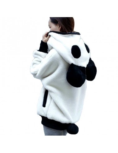 Sweat Panda  - Femme -  Veste Polaire à Capuche Véritable concentré