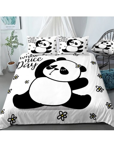 Housse de Couette Panda  Noir et Blanc Enfant Venez acheter