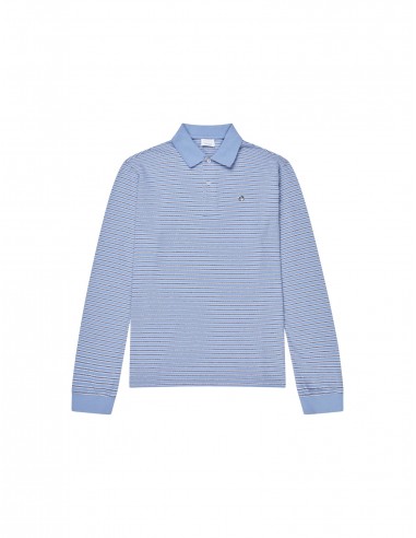 Serena Polo Shirt — Blue Stripe de votre