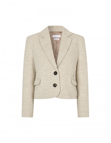 Matteo Blazer — Cream Herringbone Profitez des Offres !