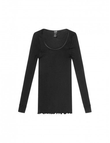 Gisa Oscalito Longsleeve Top — Black Pour