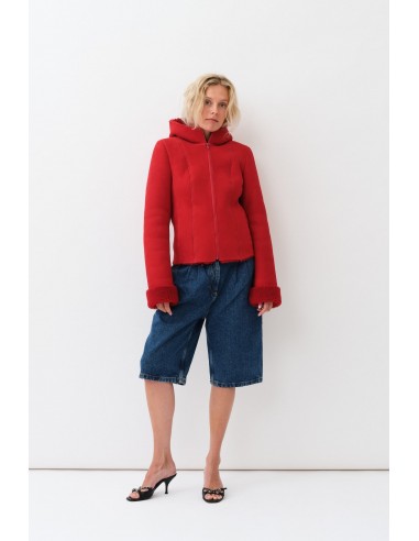 Milena Jacket — Racing Red le des métaux précieux