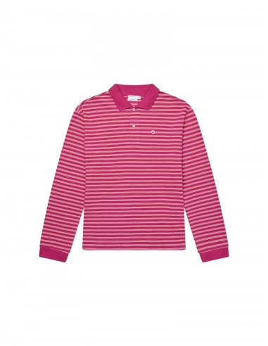 Serena Polo Shirt — Cerise Stripe livraison et retour toujours gratuits