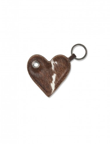 Heart Keychain — Brown / White Cow sélection de produits