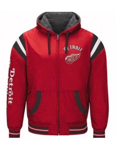 Authentic Detroit Red Wings Nylon Reversible Hooded Jacket vente chaude votre 