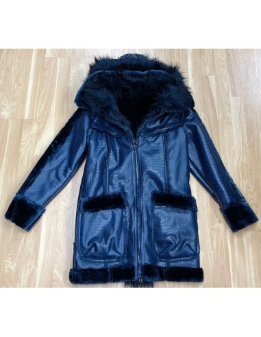 3/4 Faux Shearling with Detachable Hood Fin de série