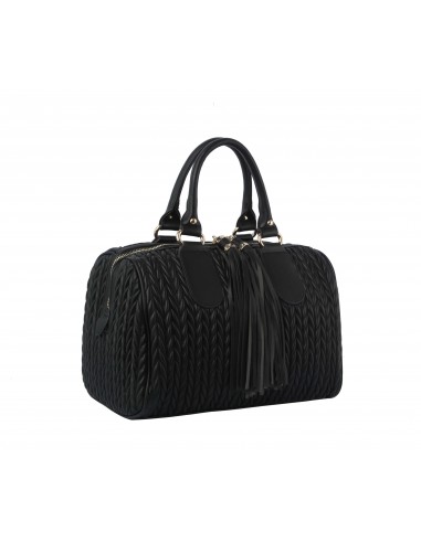 Boston Satchel Embossed Black Bag suggérées chez