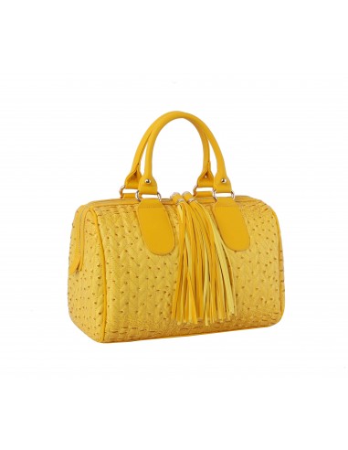 Boston Satchel Embossed Mustard Bag prix