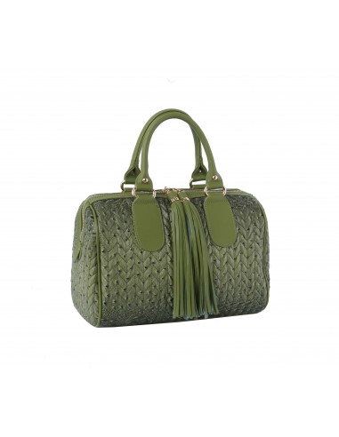 Boston Satchel Embossed Olive Bag vente chaude votre 