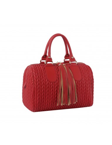 Boston Satchel Embossed Red Bag offre 