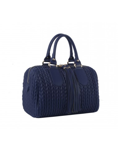 Boston Satchel Embossed Navy Bag Comparez et commandez 