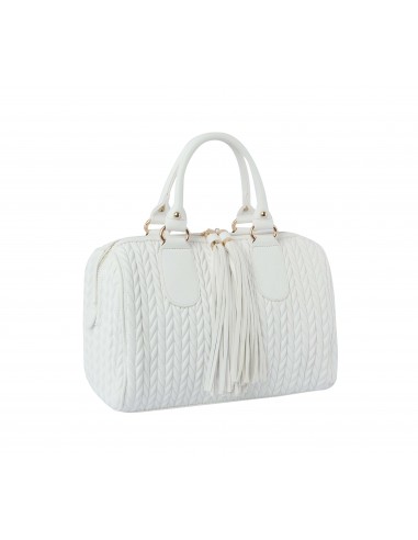 Boston Satchel Embossed White Bag 2024