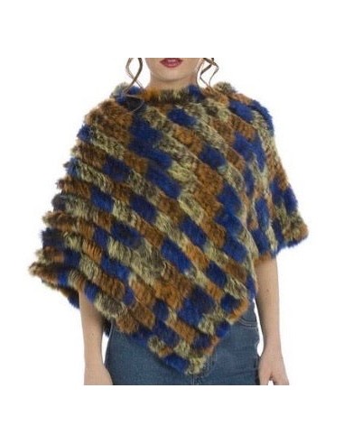 Ladies Knitted Rabbit Fur Poncho Par le système avancé 