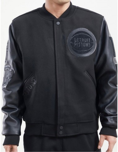 Pro Standard Detroit Pistons Varsity Jacket – Black on Black outlet