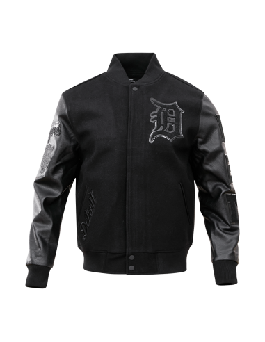 Pro Standard Detroit Tigers Varsity Jacket - Black on Black est présent 