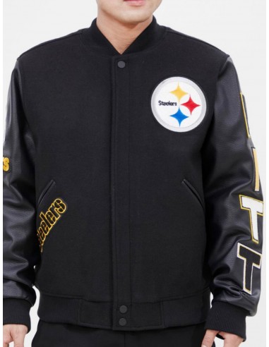 Pro Standard Pittsburgh Steelers Varsity Jacket brillant des détails fins