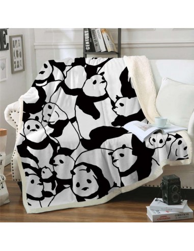 Plaid Panda  Polaire Sherpa paiement sécurisé