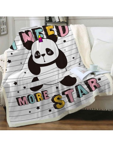 Plaid Panda  Couverture Enfant Peluche basket pas cher