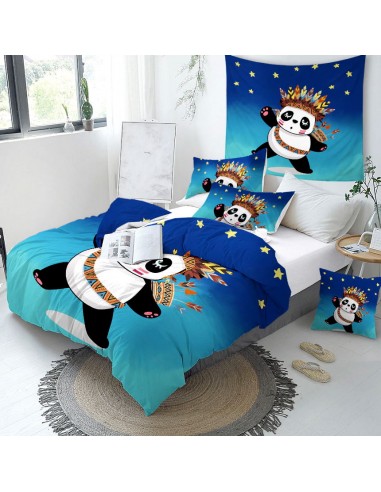 Housse de Couette Panda  Motif Panda Indien Pour